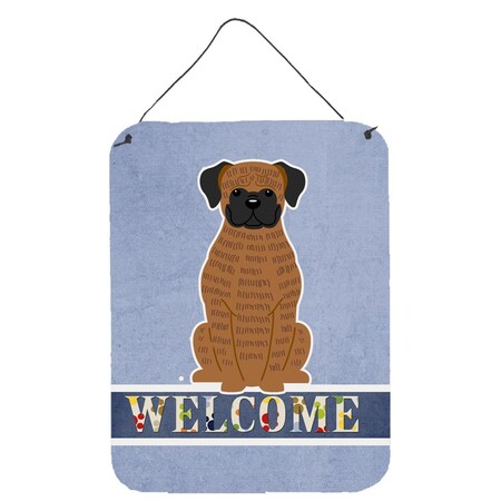 Carolines Treasures Brindle Boxer Welcome Wall or Door Hanging Prints BB5698DS1216
